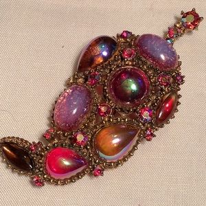 RARE* HATTIE CARNEGIE DRAGONS BREATH” AURORA BOREALIS BROOCH, c 1936-1950.